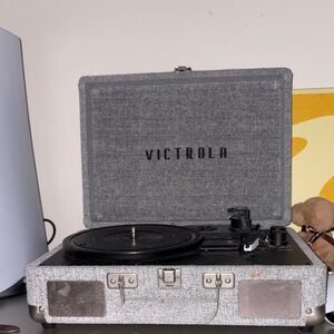 Victrola Gray Portable Record Player